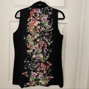 Nordstrom Black floral vest